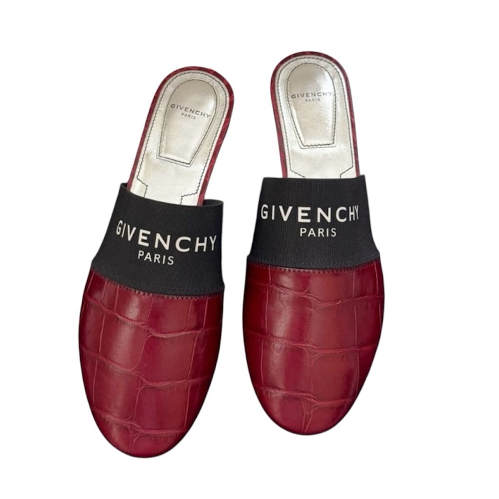 Givenchy Bedford Mules Crocodile Effect, Paprika